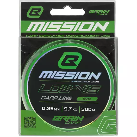 Волосінь Brain Mission Carp Line (Camo) 300m 0.35mm 9.7kg, фото , изображение 2